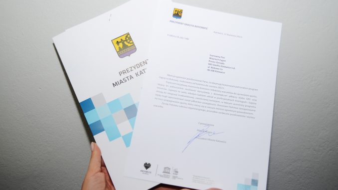 Patronat - pismo od Prezydenta Marcina Krupy